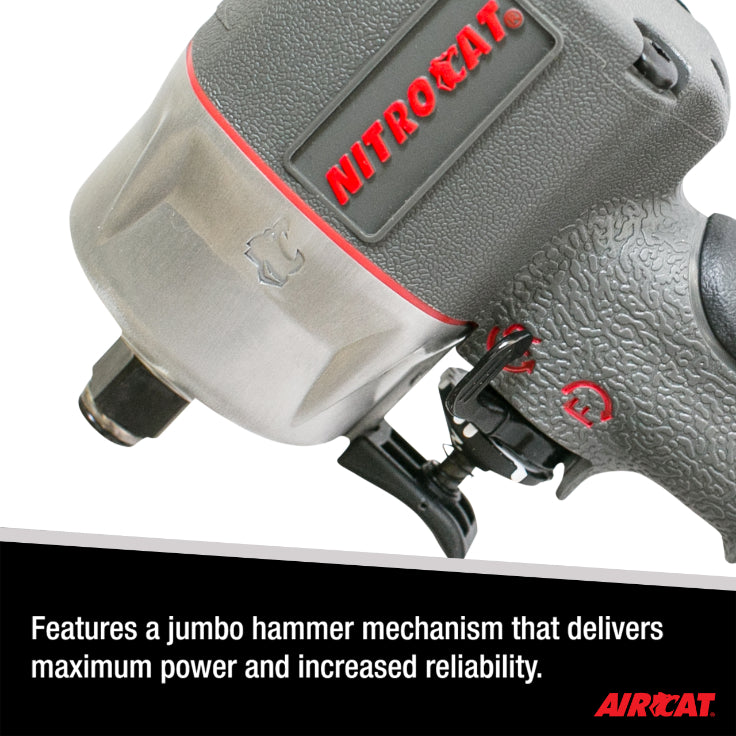 AIRCAT 1076-XL 3/8-Inch Nitrocat Composite Compact Impact Wrench 750 ft-lbs