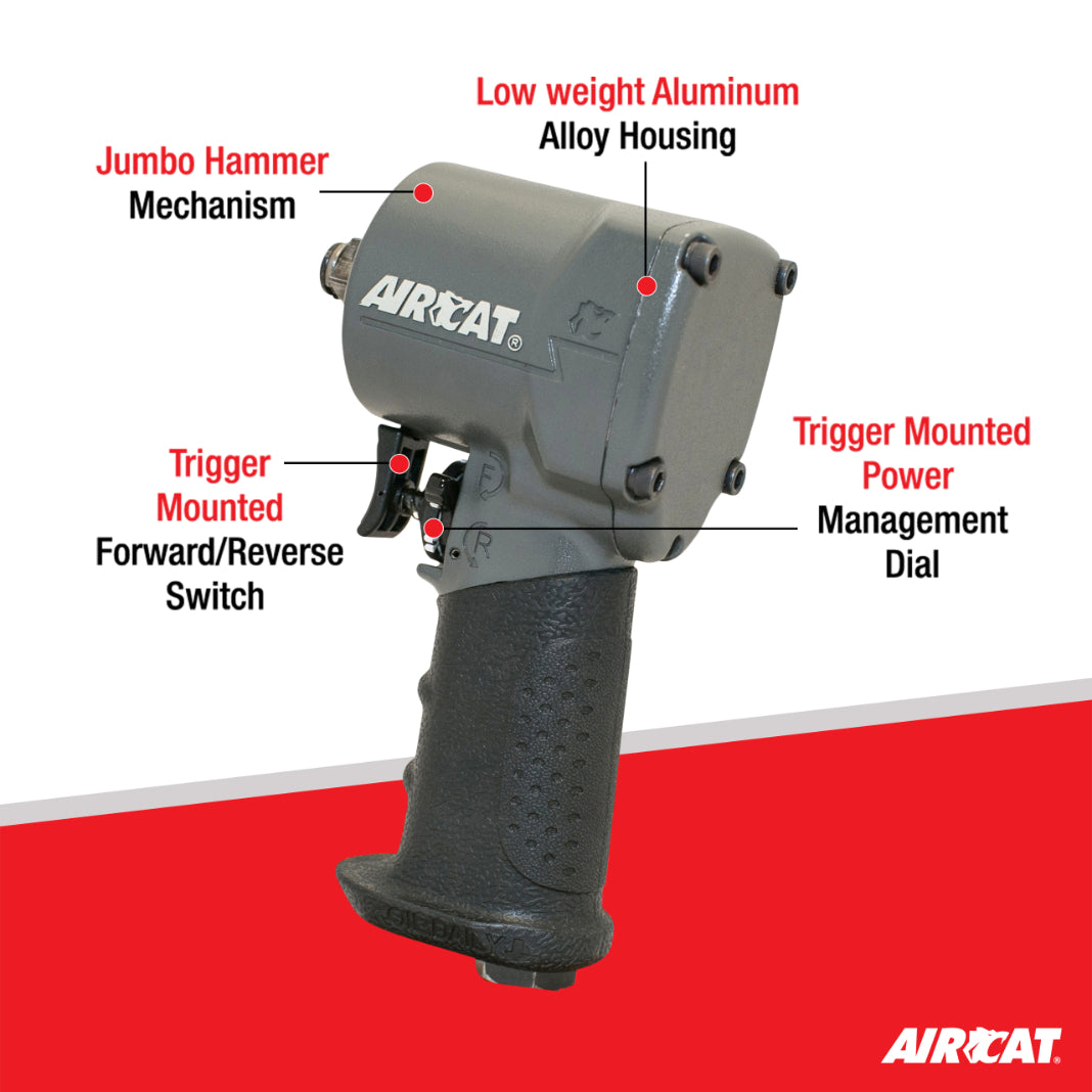 AIRCAT 1077-TH: 3/8-Inch Stubby Impact Wrench 700 ft-lbs