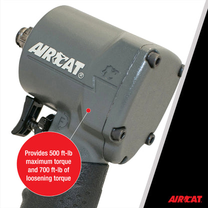 AIRCAT 1077-TH: 3/8-Inch Stubby Impact Wrench 700 ft-lbs