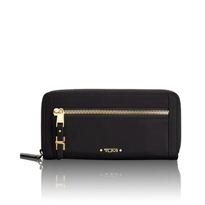TUMI - Voyageur Zip-Around Continental - Durable Cash & Card Holder - Aesthetic Travel Wallet for Women - Gift Box Included - Black