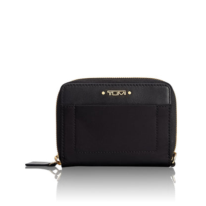 TUMI - Voyageur Tri-Fold Zip-Around - Aesthetic Women's Zipper Wallet with Cash/Card Holders - Travel Wallet - With Gift Box - Black