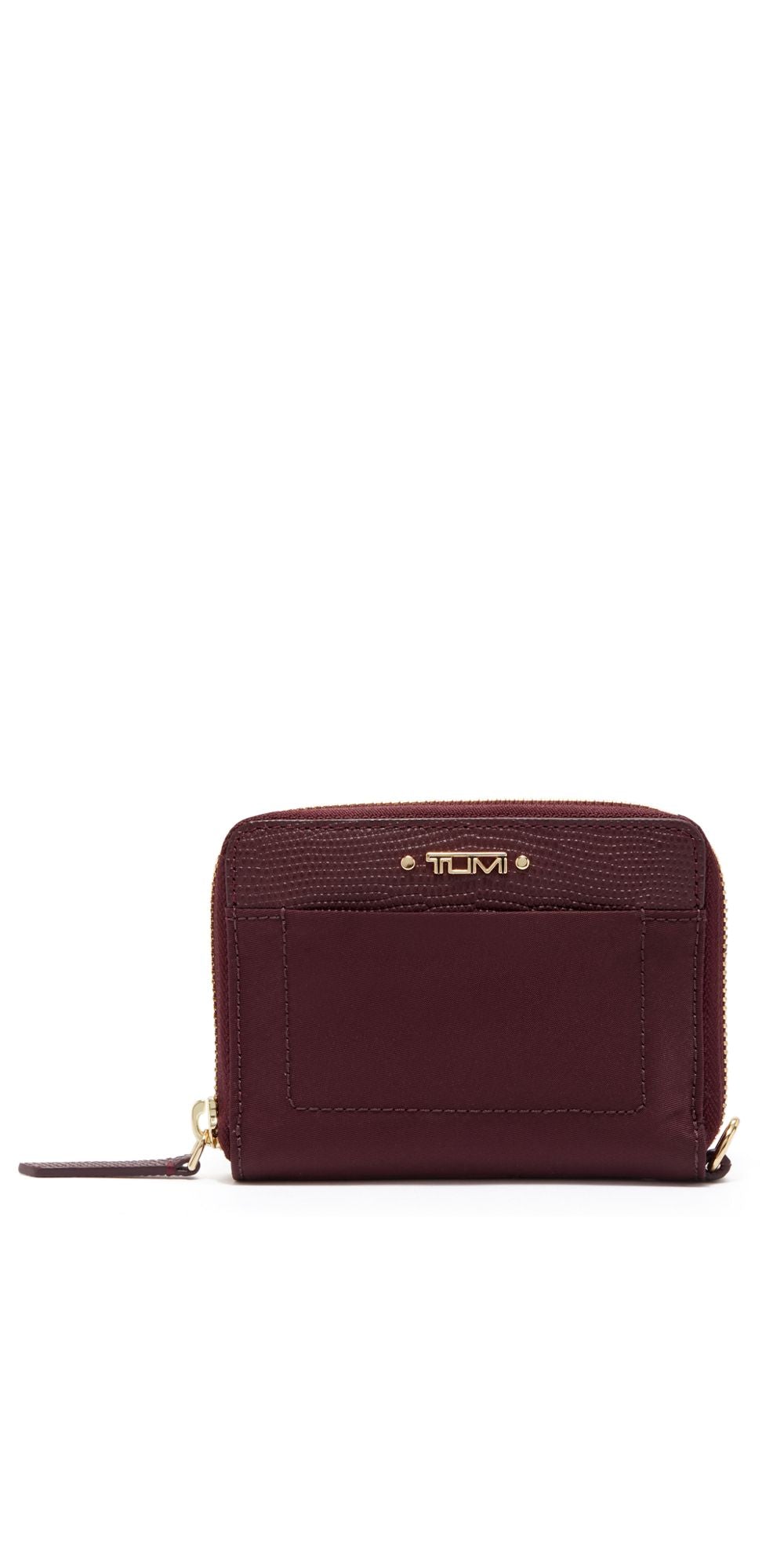 TUMI - Voyageur Tri-Fold Zip-Around - Aesthetic Women's Zipper Wallet with Cash/Card Holders - Travel Wallet - With Gift Box - Beetroot
