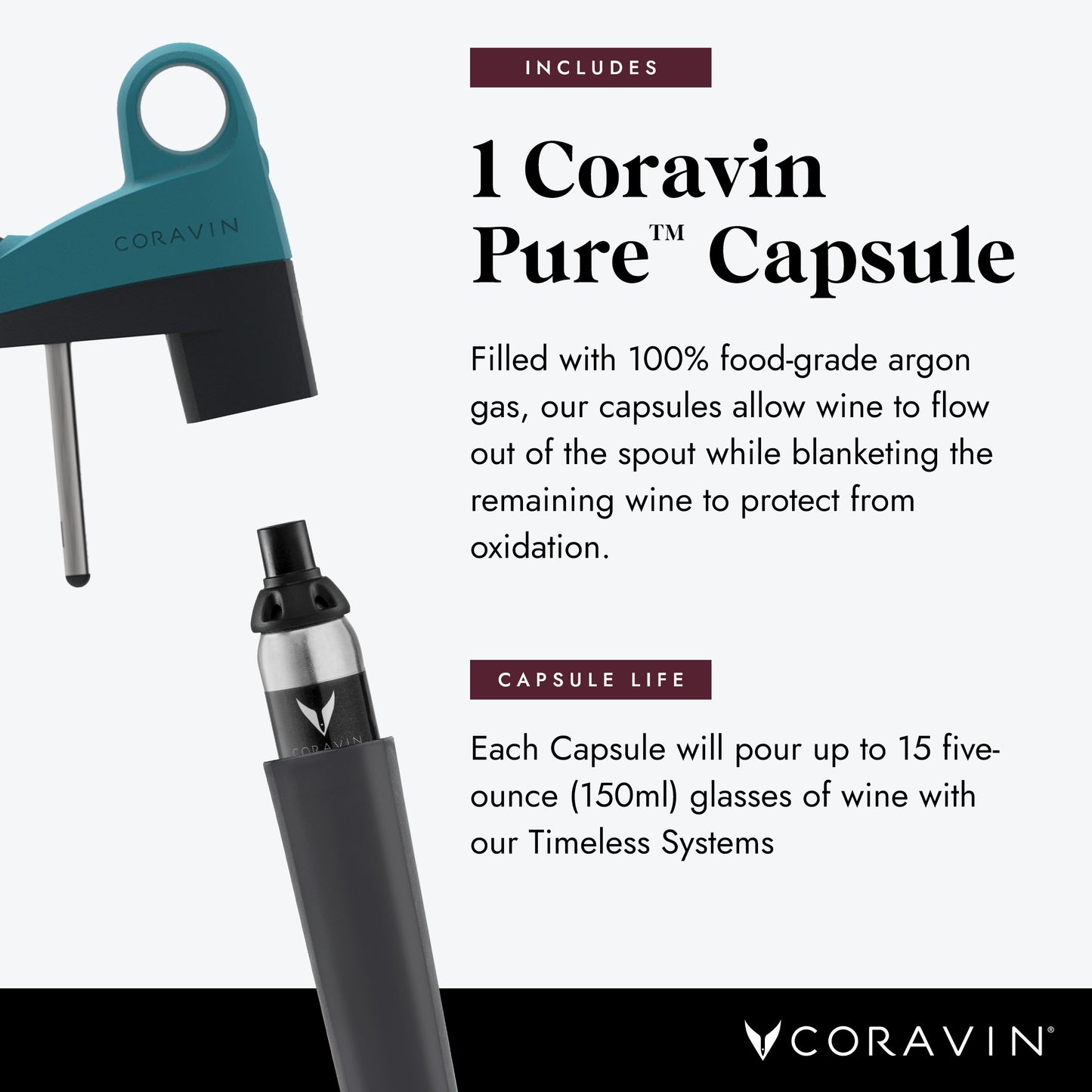 Coravin Pivot Wine Preservation System, Teal