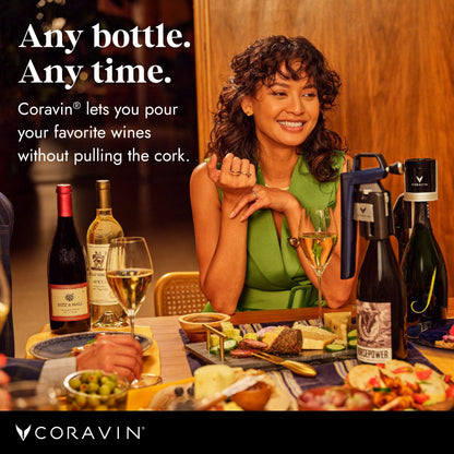 Coravin | Pivot Wine Preservation System for Red & White Wine | Keeps Wine Fresh - Reusable Wine Stopper | 2 Pivot Stoppers & 1 Pure Capsule Inc | Wine Gift | Coral