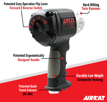 AirCat 1125: 1/2" Composite Impact Wrench 1250 ft-lbs