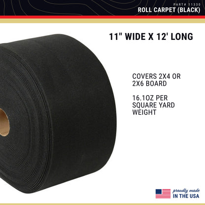 CE Smith - Trailer Roll Carpet - Boat & Trailer Accessories & Replacement Part - 11‚Äù x 12‚Äô - Black
