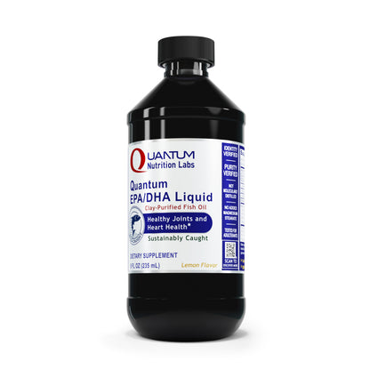 Quantum EPA/DHA, 8 fl oz - Quantum Fish Oil Concentrate for Heart and Joint Health, Lemon Flavor