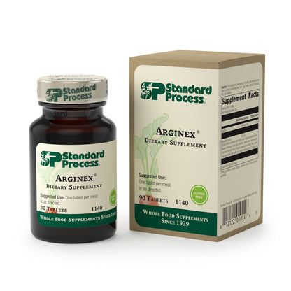 Standard Process Arginex - Whole Food Formula for Body Cleanse Organs - Liver Support and Kidney Health Supplement with Vitamin A, Oat Flour, Buckwheat and Ascorbic Acid - 90 Tablets