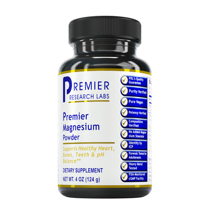 Premier Research Magnesium, Magnesium Lactate Powder, 4 OZ, Highly Absorbable Source of Magnesium