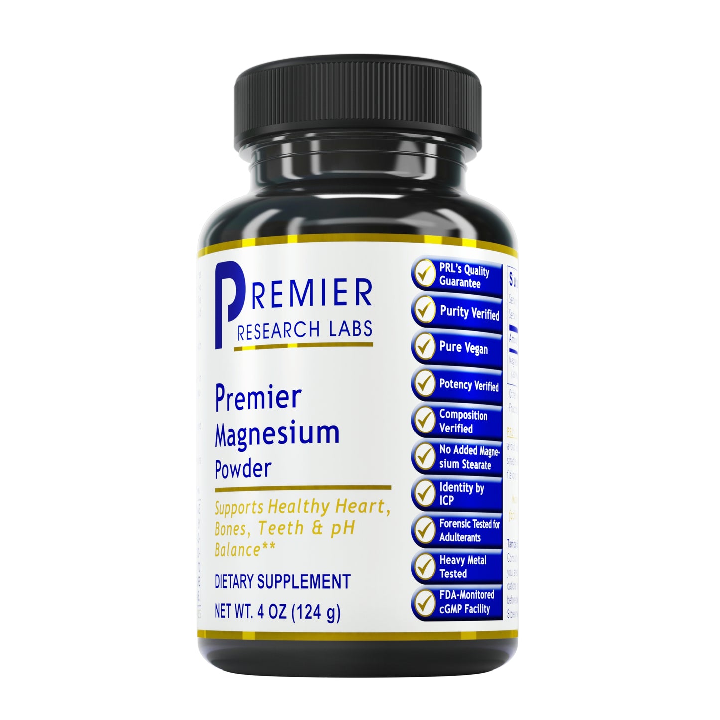 Premier Research Magnesium, Magnesium Lactate Powder, 4 OZ, Highly Absorbable Source of Magnesium