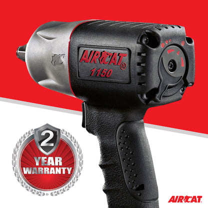AIRCAT 1150 1/2-Inch Drive ""Killer Torque"" Composite Impact Wrench 1295 ft-lbs
