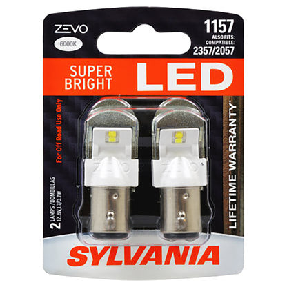 SYLVANIA ZEVO 1157 White LED Bulb, (Contains 2 Bulbs)