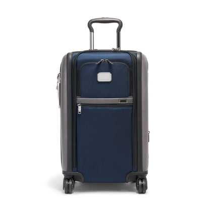 TUMI - Alpha Dual Access Expandable Carry-On Luggage - Zipper Expansion - Durable Ballistic Nylon Lightweight Suitcase -TSA Lock Tracer - Navy/Grey