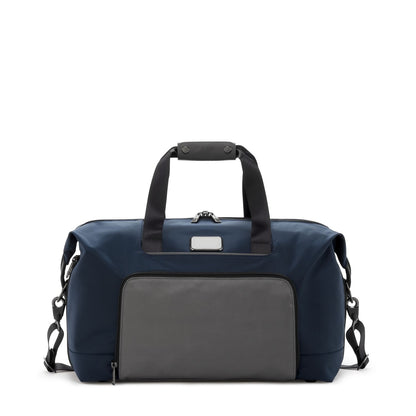 TUMI - Alpha Double Expansion Duffel - Business & Weekend Travel Duffel Bag - Designed for Durability & Functionality - Navy/Grey