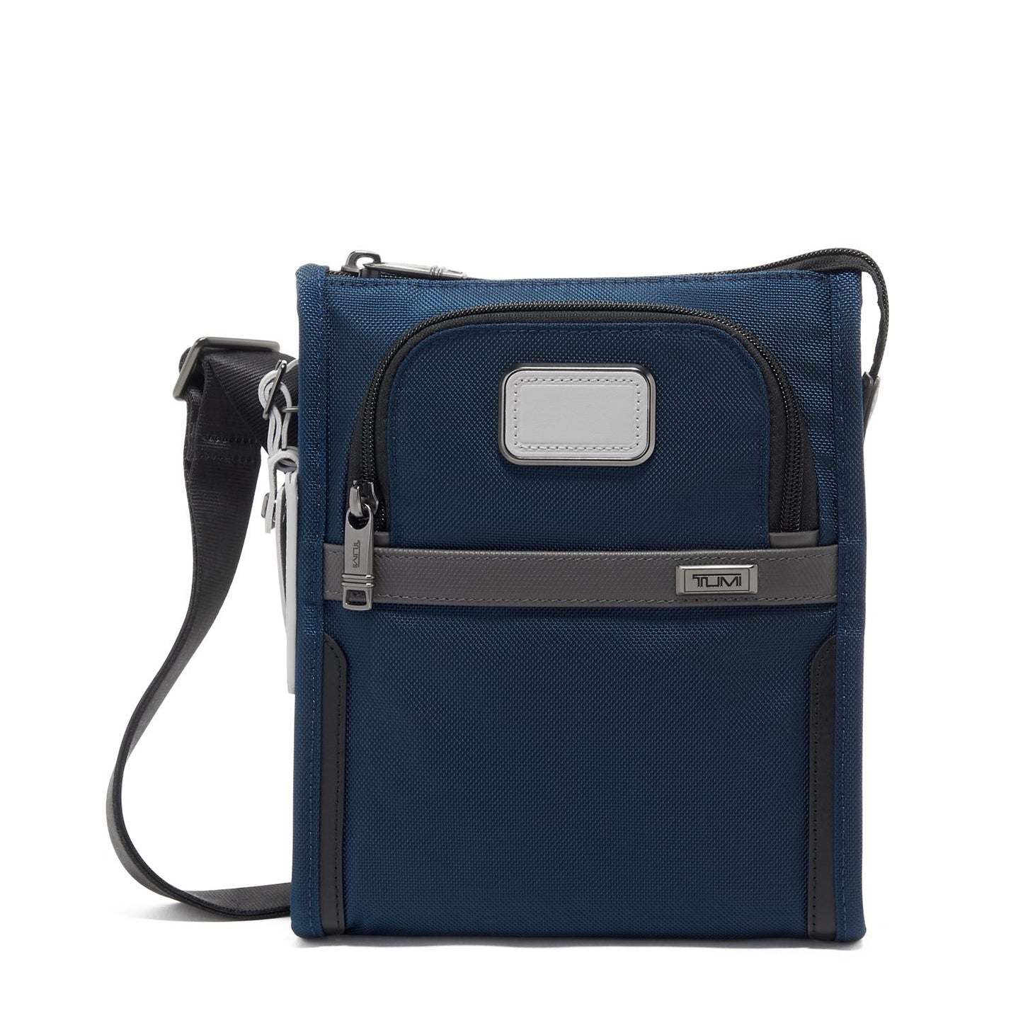 TUMI Alpha Pocket Bag - Women's & Men's Everyday Crossbody Bag - Includes Adjustable Shoulder Strap - For Business & Travel - Navy/ Grey