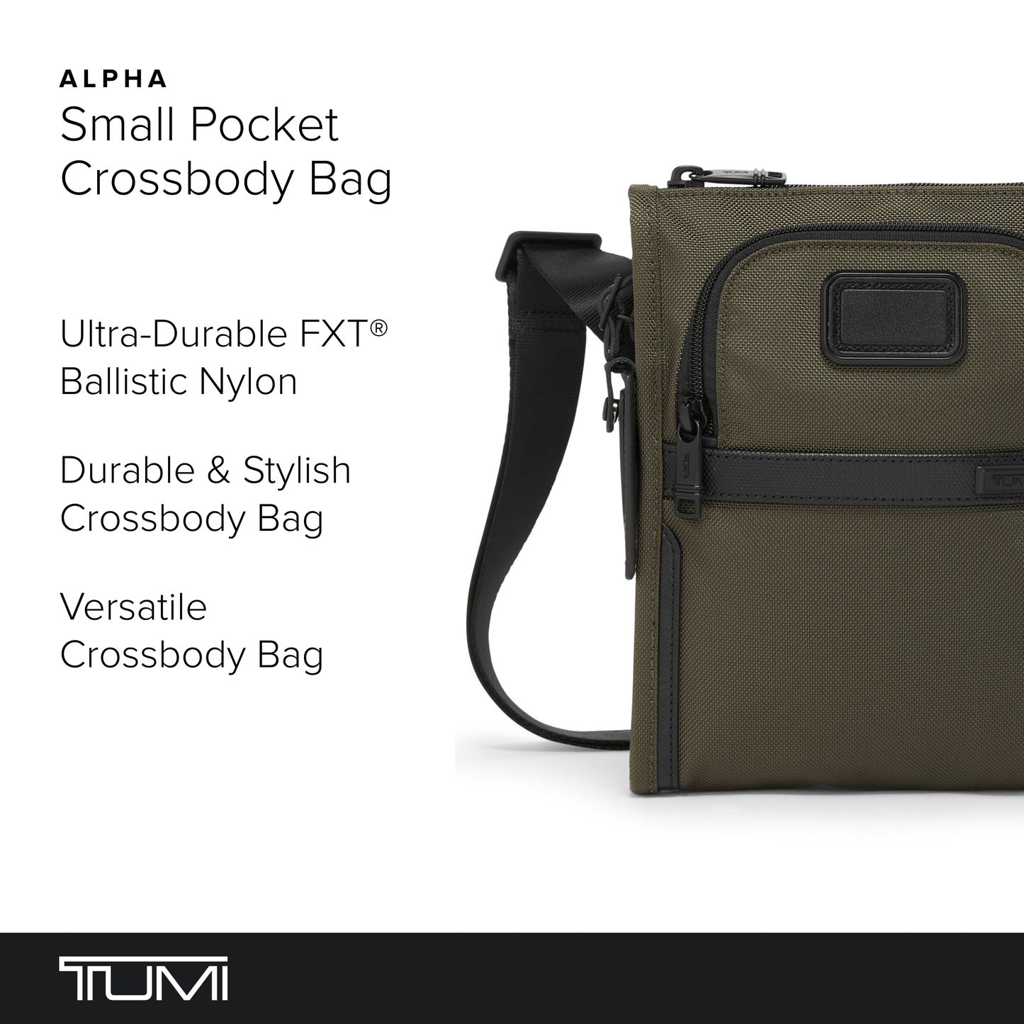 TUMI - Alpha Pocket Bag (Small) - Olive Night