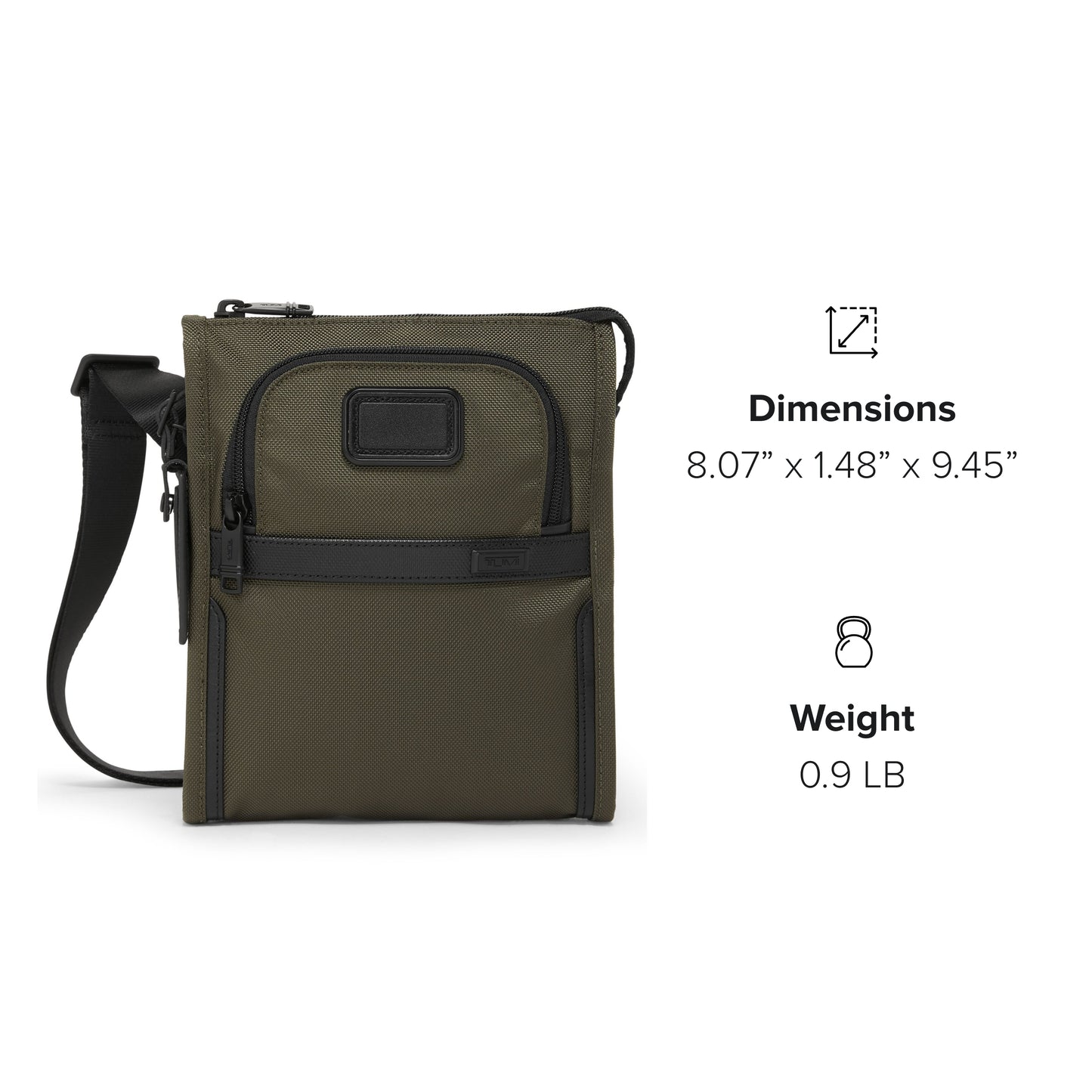 TUMI - Alpha Pocket Bag (Small) - Olive Night