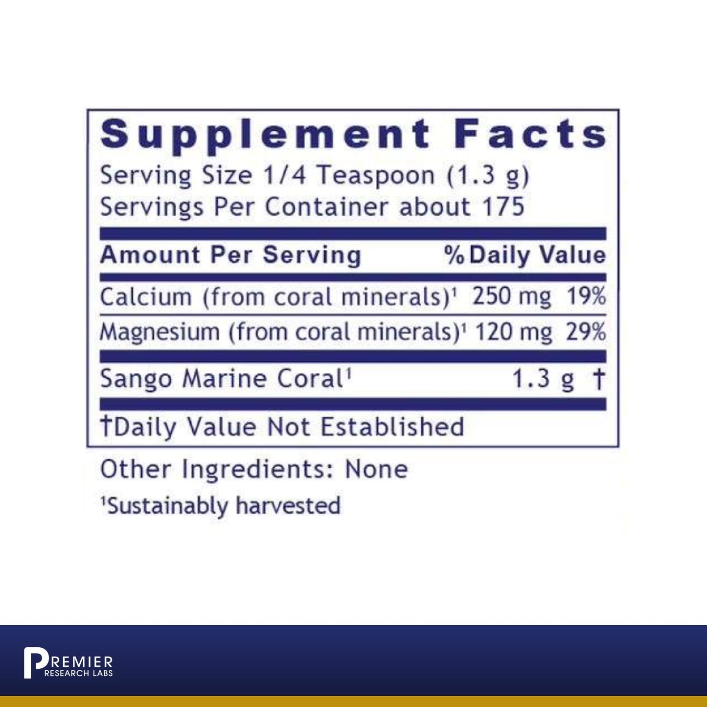 Premier Research Premier Calcium Magnesium, 8 Oz Powder - 100% Coral Mineral Powder Ideal Whole-Body Support, Especially for The Bones, Joints, Teeth, and an Alkaline pH