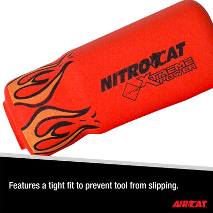 NITROCAT 1200-KBR: Red Flame Nose Boot for AIRCAT 1200-K 1/2-Inch Impact Wrench