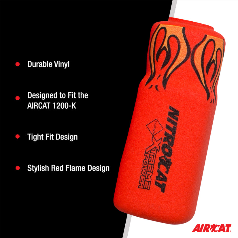 NITROCAT 1200-KBR: Red Flame Nose Boot for AIRCAT 1200-K 1/2-Inch Impact Wrench