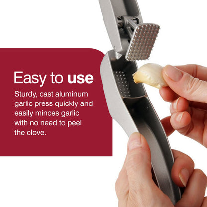 ZYLISS Susi 3 Garlic Press "No Need To Peel" - Built in Cleaner - Crusher, Mincer and Peeler, Cast Aluminum
