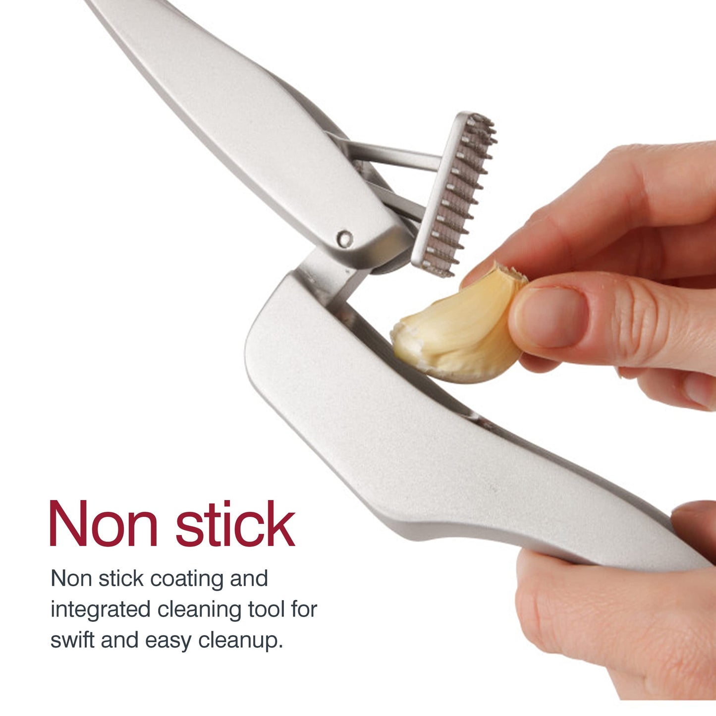 ZYLISS Susi 3 Garlic Press "No Need To Peel" - Built in Cleaner - Crusher, Mincer and Peeler, Cast Aluminum
