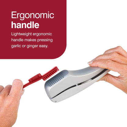 ZYLISS Susi 3 Garlic Press "No Need To Peel" - Built in Cleaner - Crusher, Mincer and Peeler, Cast Aluminum