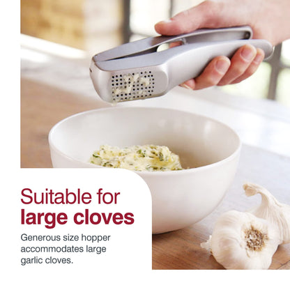 ZYLISS Susi 3 Garlic Press "No Need To Peel" - Built in Cleaner - Crusher, Mincer and Peeler, Cast Aluminum