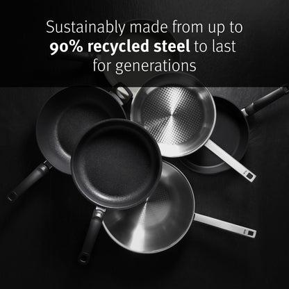 Fissler Steelux Pro Stainless Steel Fry Pan, 9.5"