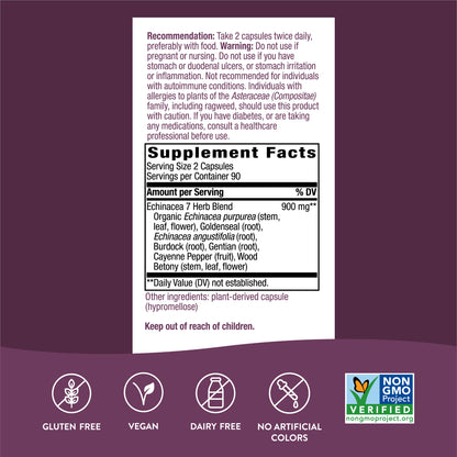 Nature's Way Echinacea Goldenseal, 900 mg per serving, 180 Capsules