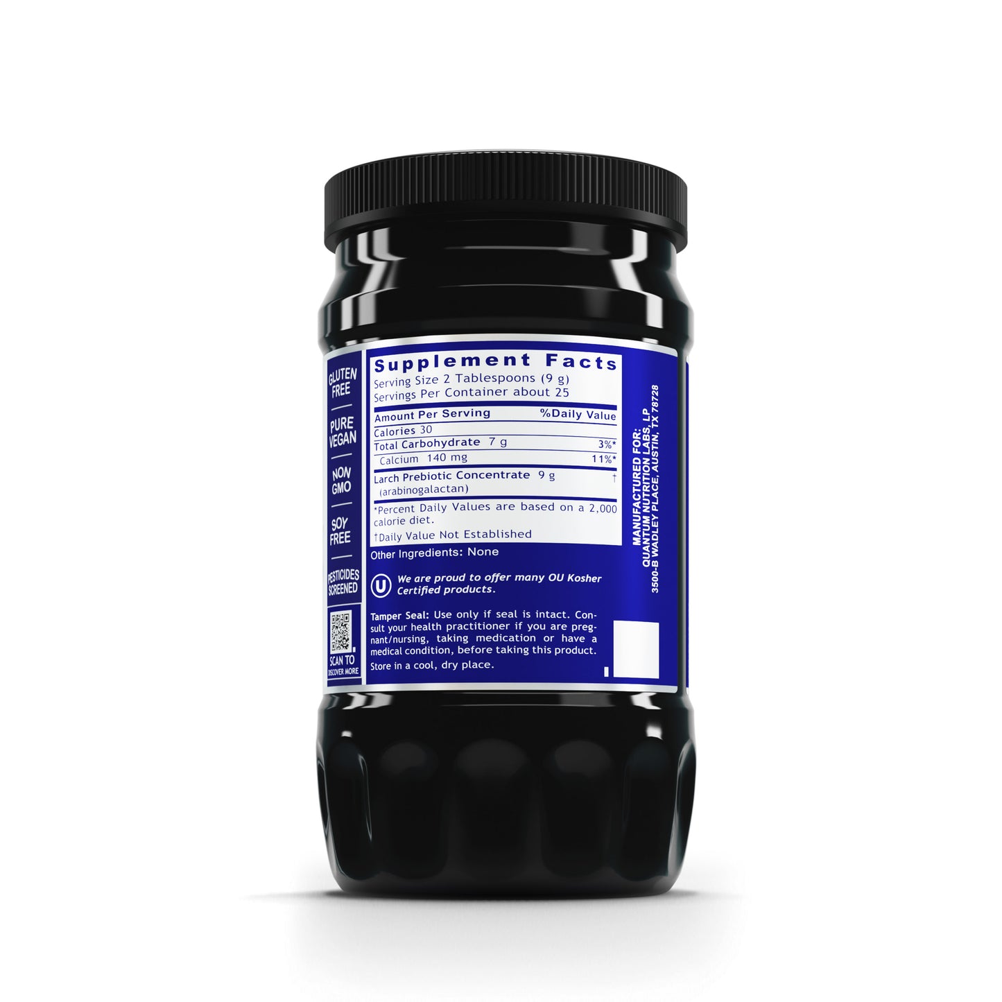 Quantum Bowel Pro Daily - Great-Tasting, Daily Prebiotic Powder Supports Gastrointestinal Health, Regularity and Immunity* - Made with Arabinogalactan ‚Äì 8 oz. Plant-Based Powder with Prebiotics
