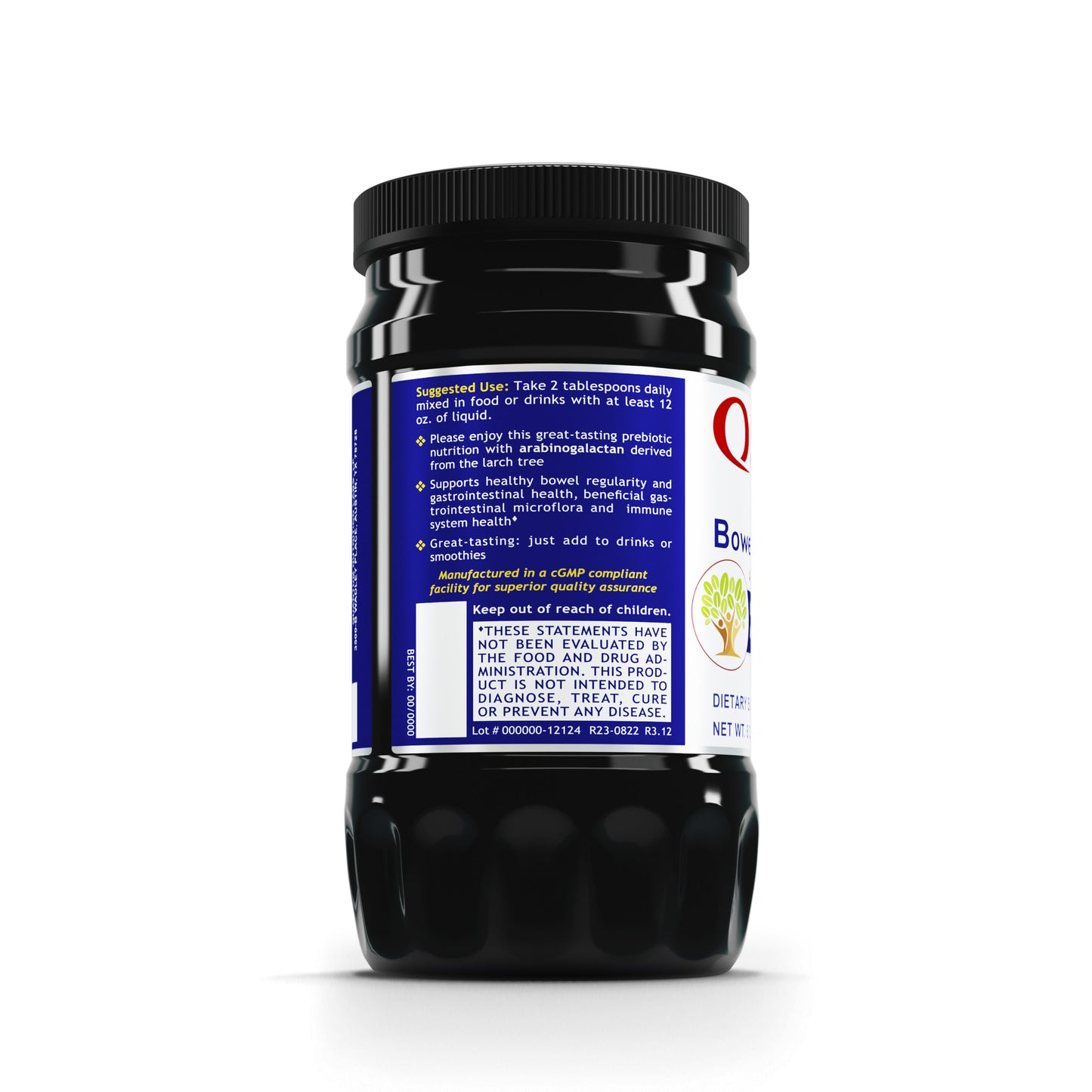 Quantum Bowel Pro Daily - Great-Tasting, Daily Prebiotic Powder Supports Gastrointestinal Health, Regularity and Immunity* - Made with Arabinogalactan ‚Äì 8 oz. Plant-Based Powder with Prebiotics