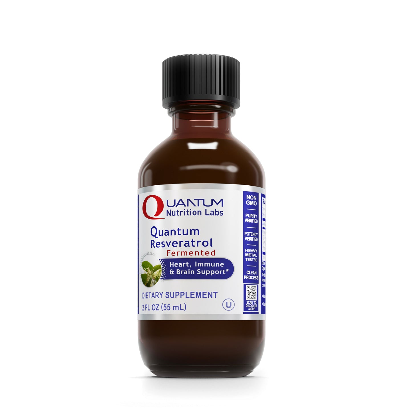 Quantum Resveratrol, 2 fl oz - Probiotic-Fermented Formula for Quantum-State Antioxidant, Cardiovascular, Immune and Anti-Aging Support