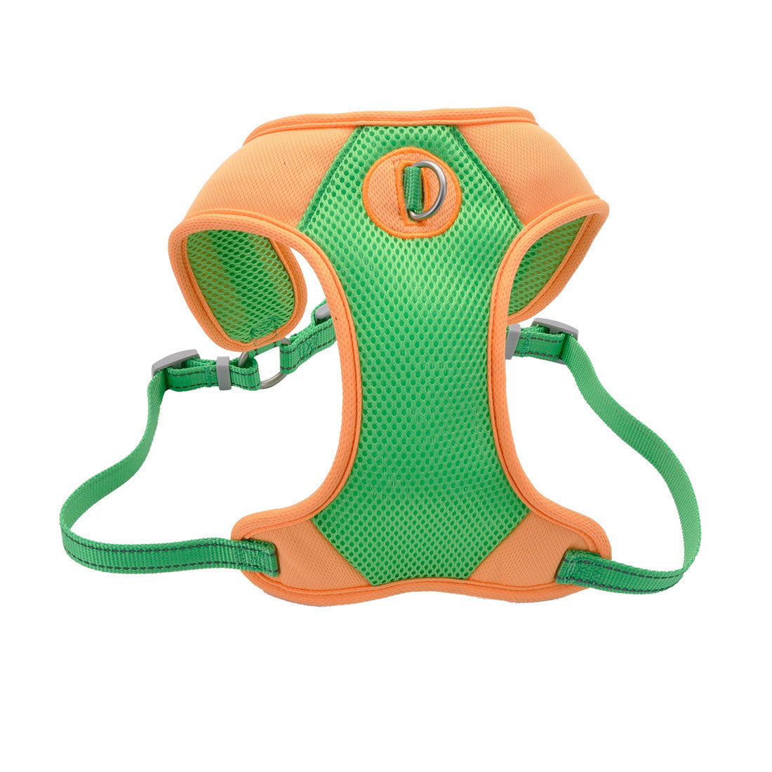 Coastal - Pro Reflective Mesh Dog Harness - Comfortable and Bright for High Visibility - Lime with Orange - 1‚Äù x 22"-28"