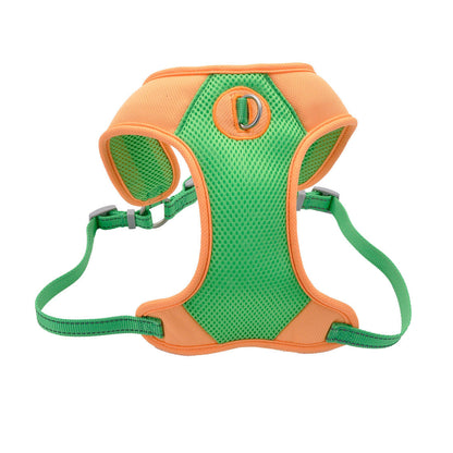 Coastal - Pro Reflective Mesh Dog Harness - Comfortable and Bright for High Visibility - Lime with Orange - 1‚Äù x 22"-28"