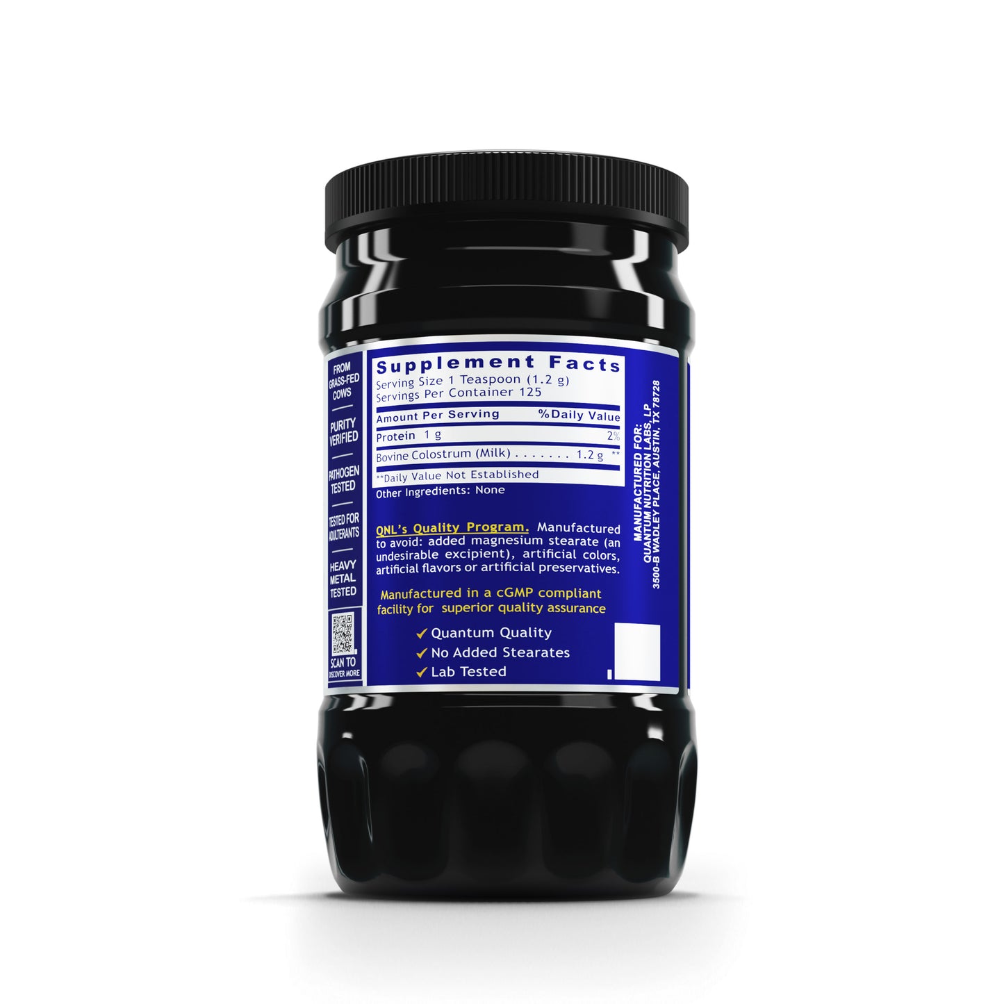 Quantum Colostrum Powder, Quantum Immune and Stamina Support. Dietary Supplement 5 oz (150 g)