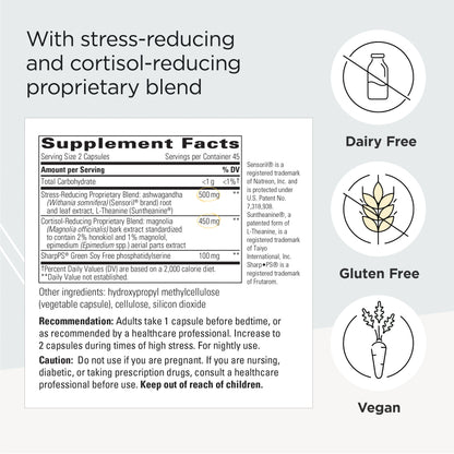 Cortisol Manager Allergen Free - Integrative Therapeutics - with Ashwagandha, L-Theanine - Reduces Stress to Support Sleep* - Supports Adrenal Health* - 90 Count