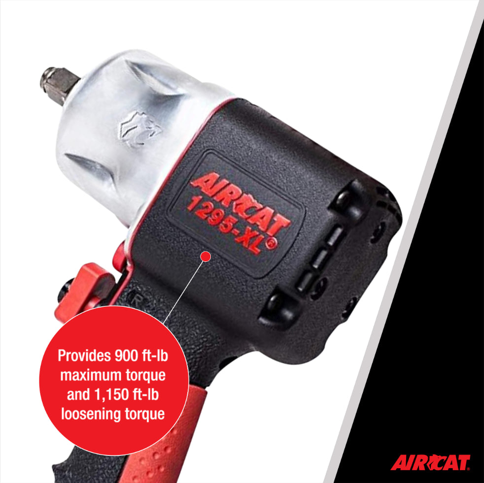 AIRCAT 1295-XL: 1/2" Compact Composite Impact Wrench 1,500 ft-lbs