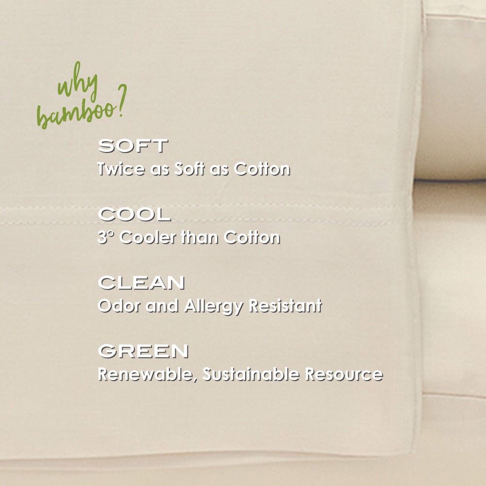 Cariloha Classic Bamboo Pillowcase Set - Enhanced Relaxation and Sleep - Standard - Sage