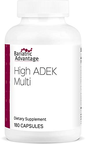 Bariatric Advantage High ADEK Multivitamin, High Potency Vitamin A, Vitamin D, Vitamin E, and Vitamin K Supplement for Bariatric Surgery Patients - 180 Count