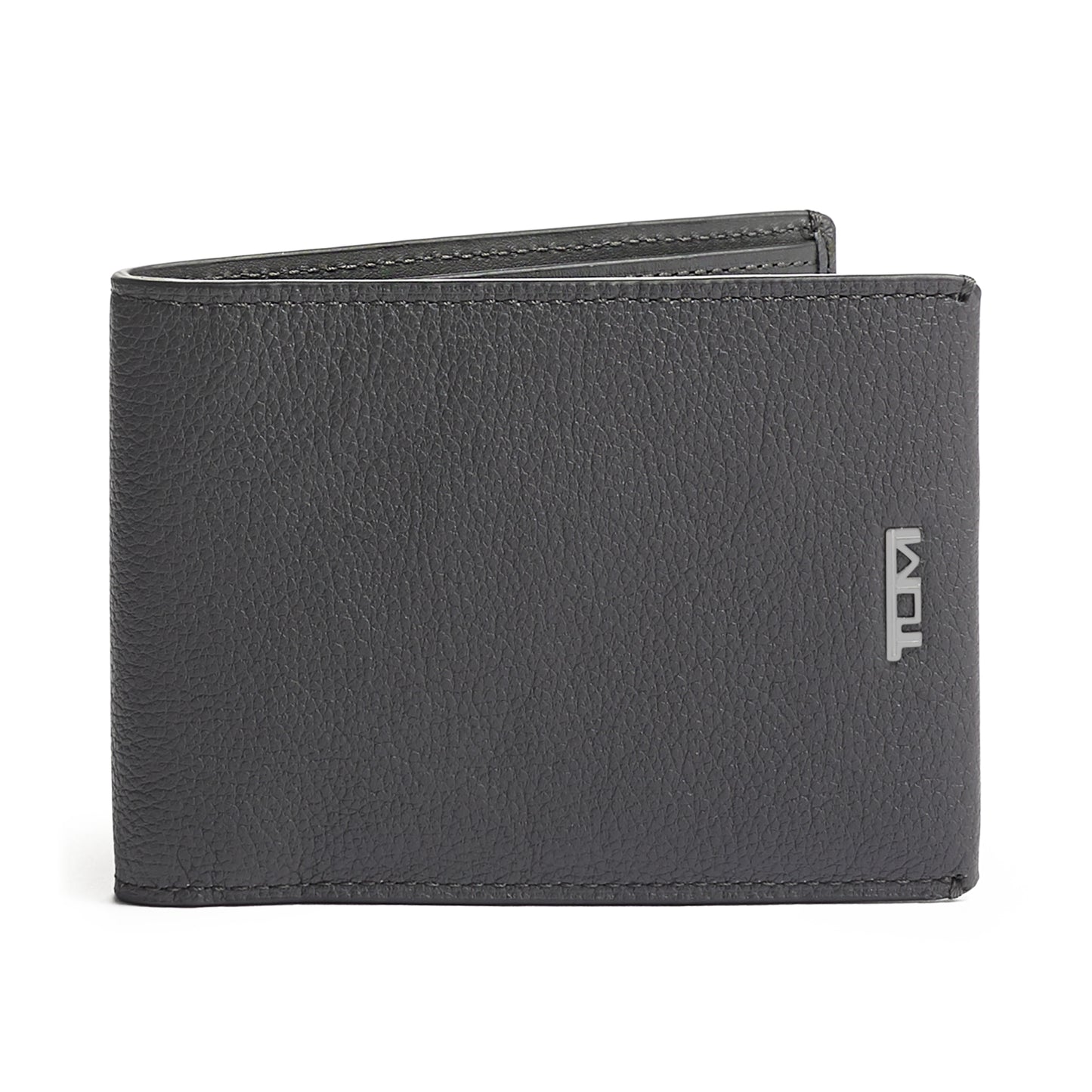 TUMI - Nassau Double Billfold Wallet - Men's Premium Leather Card Holder - RFID Protection - Grey Textured