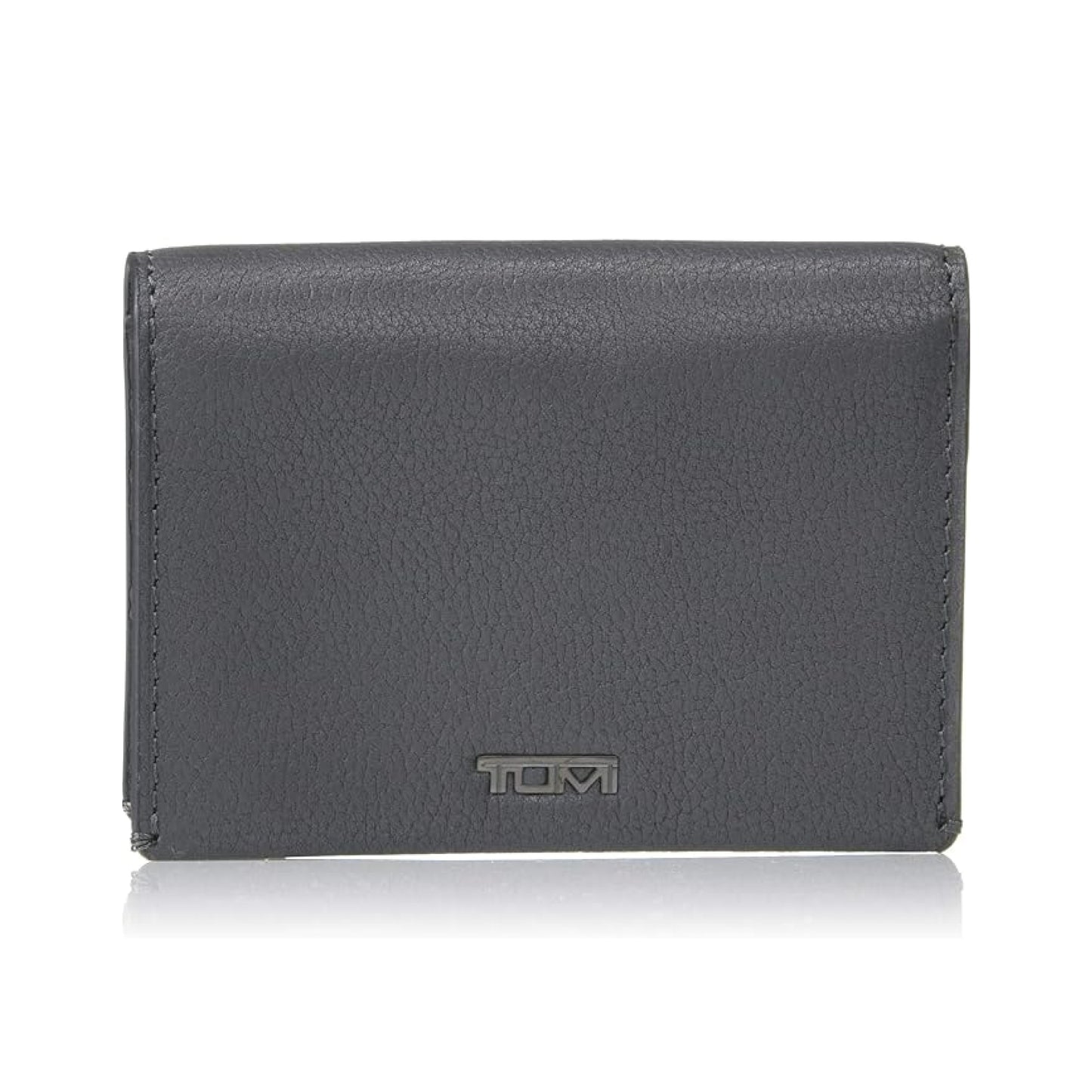 TUMI - Nassau Gusseted Card Case - Card Holder Wallet for Men & Women - With ID Window - Nappa Leather Material - Grey Texture
