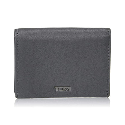 TUMI - Nassau Gusseted Card Case - Card Holder Wallet for Men & Women - With ID Window - Nappa Leather Material - Grey Texture