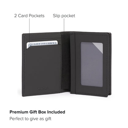 TUMI - Nassau Gusseted Card Case - Card Holder Wallet for Men & Women - With ID Window - Nappa Leather Material - Grey Texture
