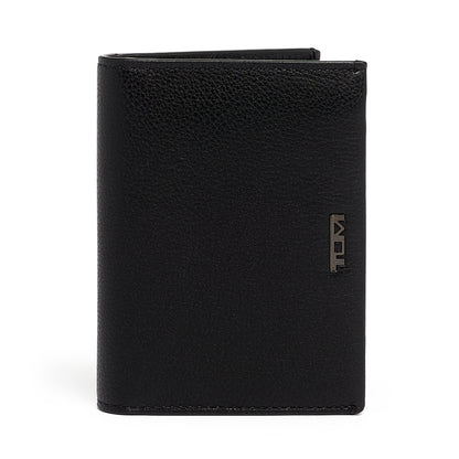 TUMI - Nassau L-Fold - Card Holder Wallet for Men & Women - With ID Window - Nappa Leather Material - Textured Black