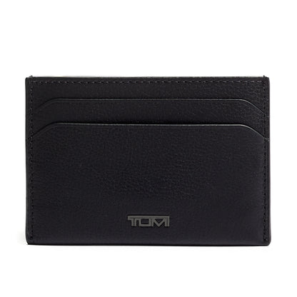 TUMI - Nassau Money Clip Card Case Wallet - Slim Card Holder Wallet for Men & Women - Nappa Leather Material - Textured Black