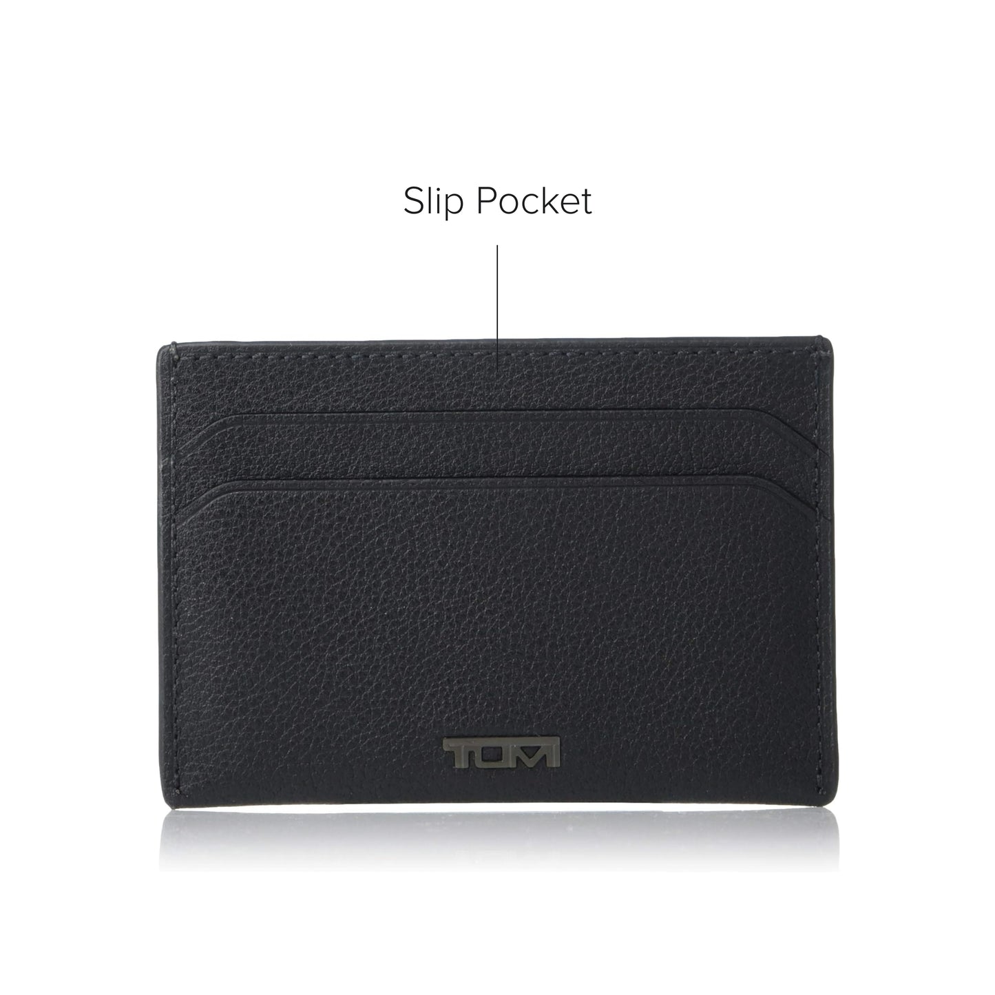 TUMI - Nassau Money Clip Card Case Wallet - Slim Card Holder Wallet for Men & Women - Nappa Leather Material - Textured Black