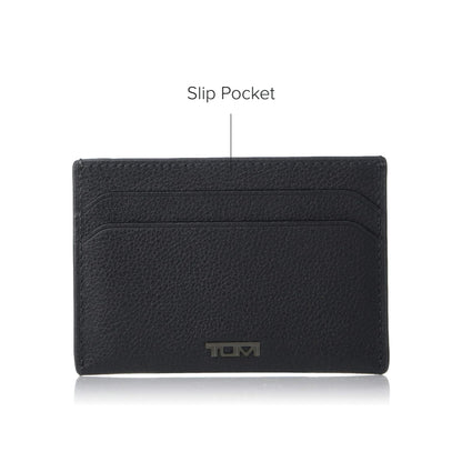 TUMI - Nassau Money Clip Card Case Wallet - Slim Card Holder Wallet for Men & Women - Nappa Leather Material - Textured Black