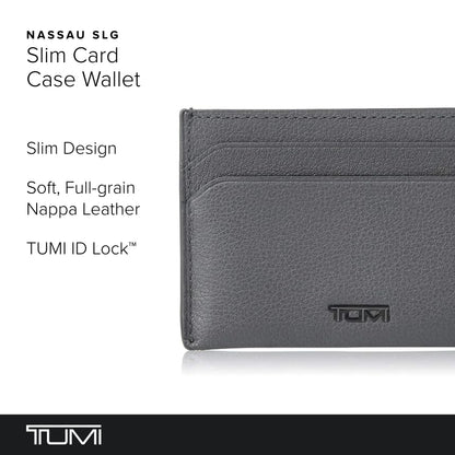 TUMI - Nassau Slim Card Case Wallet for Men - Grey Texture