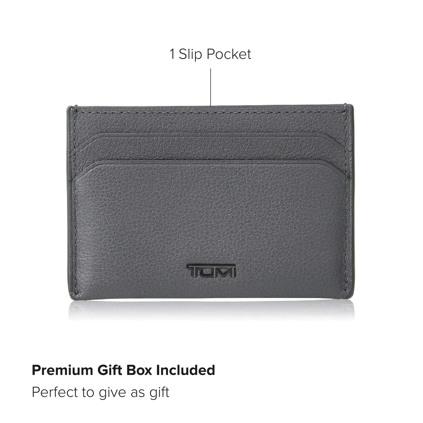 TUMI - Nassau Slim Card Case Wallet for Men - Grey Texture